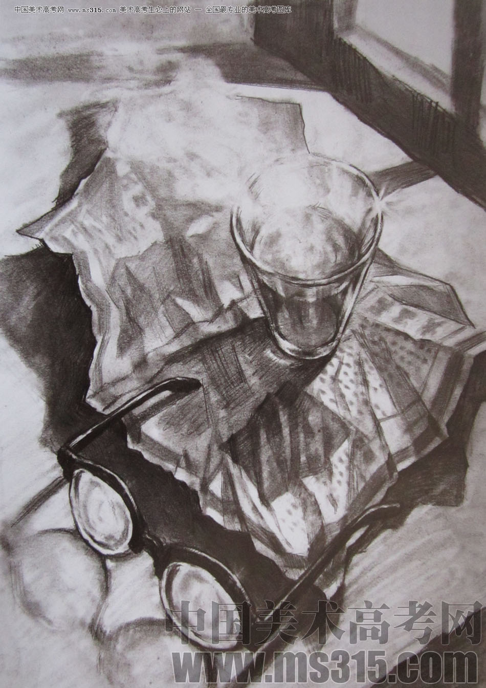2009年清华大学美术学院素描高分试卷4（设计）