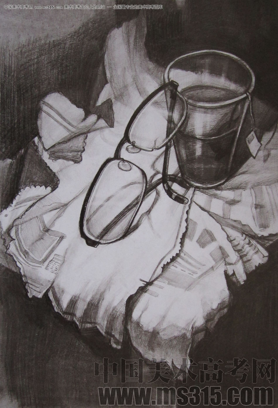 2009年清华大学美术学院素描高分试卷5（设计）
