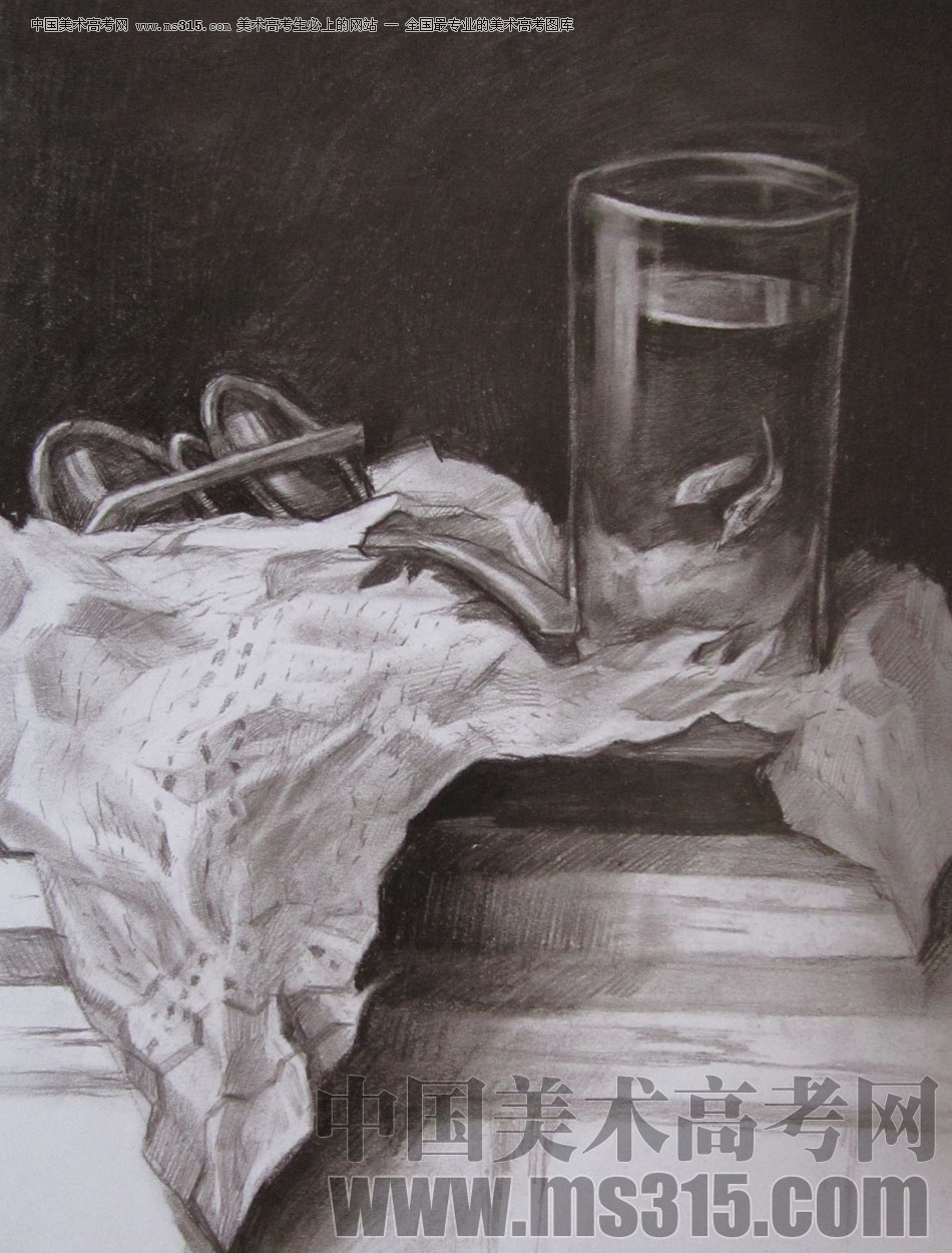 2009年清华大学美术学院素描高分试卷13（设计）
