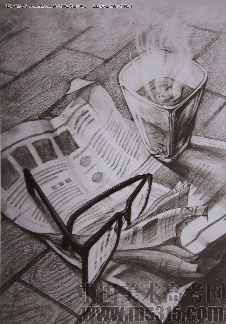 2009年清华大学美术学院素描高分试卷14（设计）