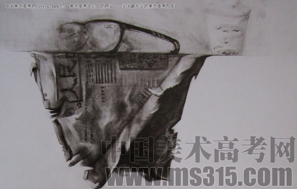 2009年清华大学美术学院素描高分试卷16（设计）
