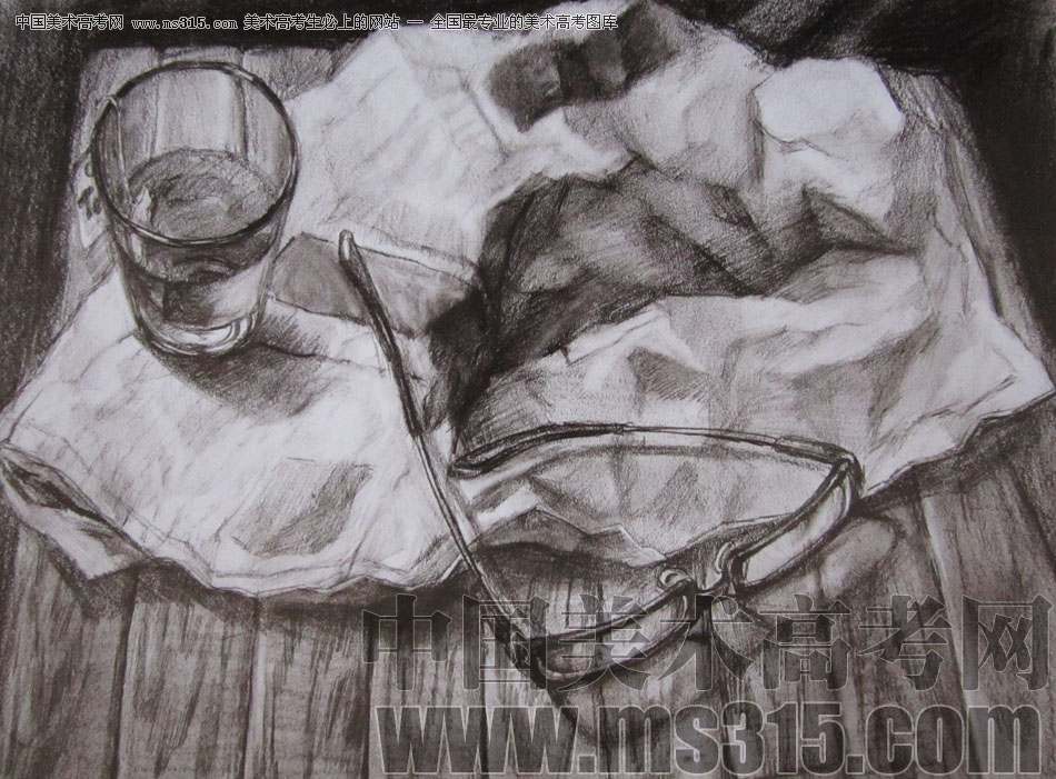 2009年清华大学美术学院素描高分试卷18（设计）