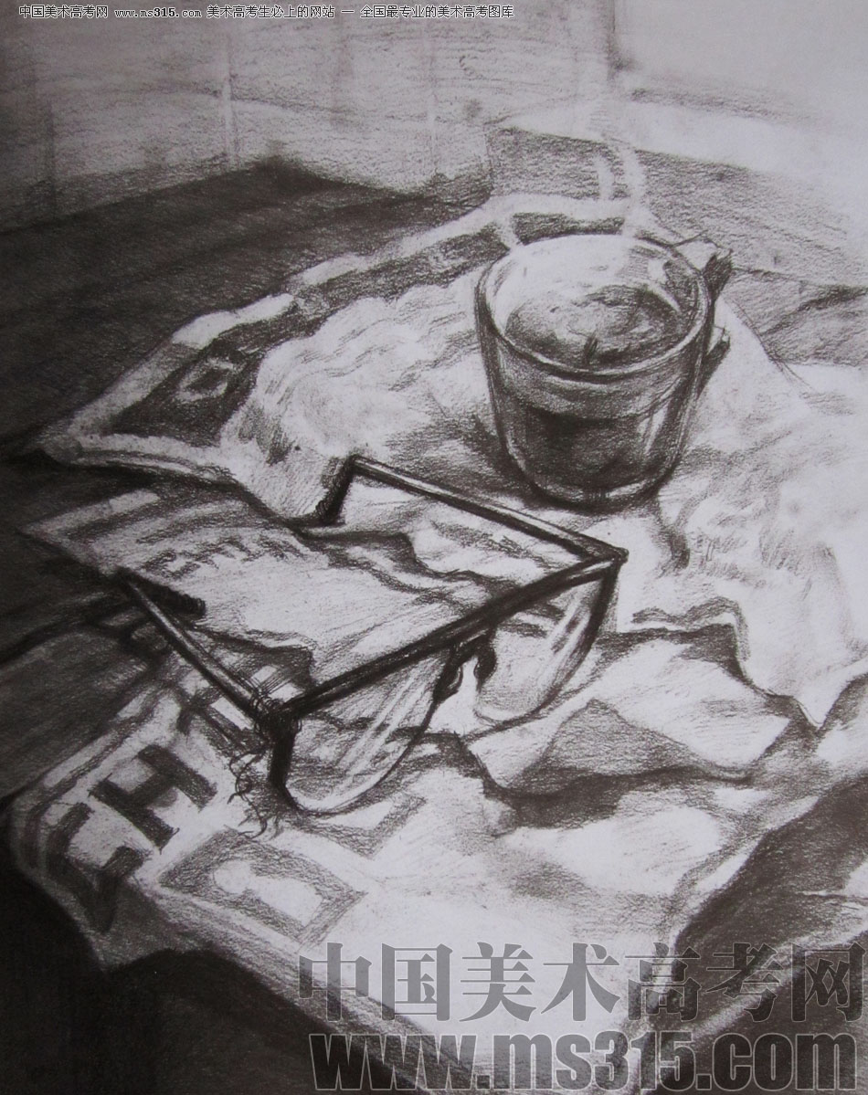 2009年清华大学美术学院素描高分试卷19（设计）