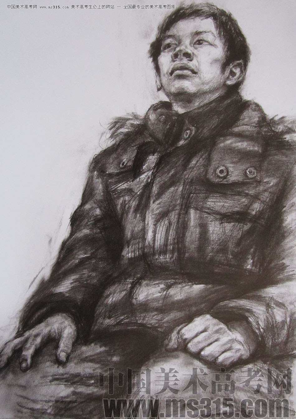 2009年清华大学美术学院素描高分试卷21（造型）