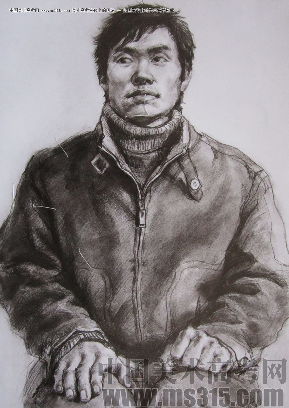 2009年清华大学美术学院素描高分试卷23（造型）
