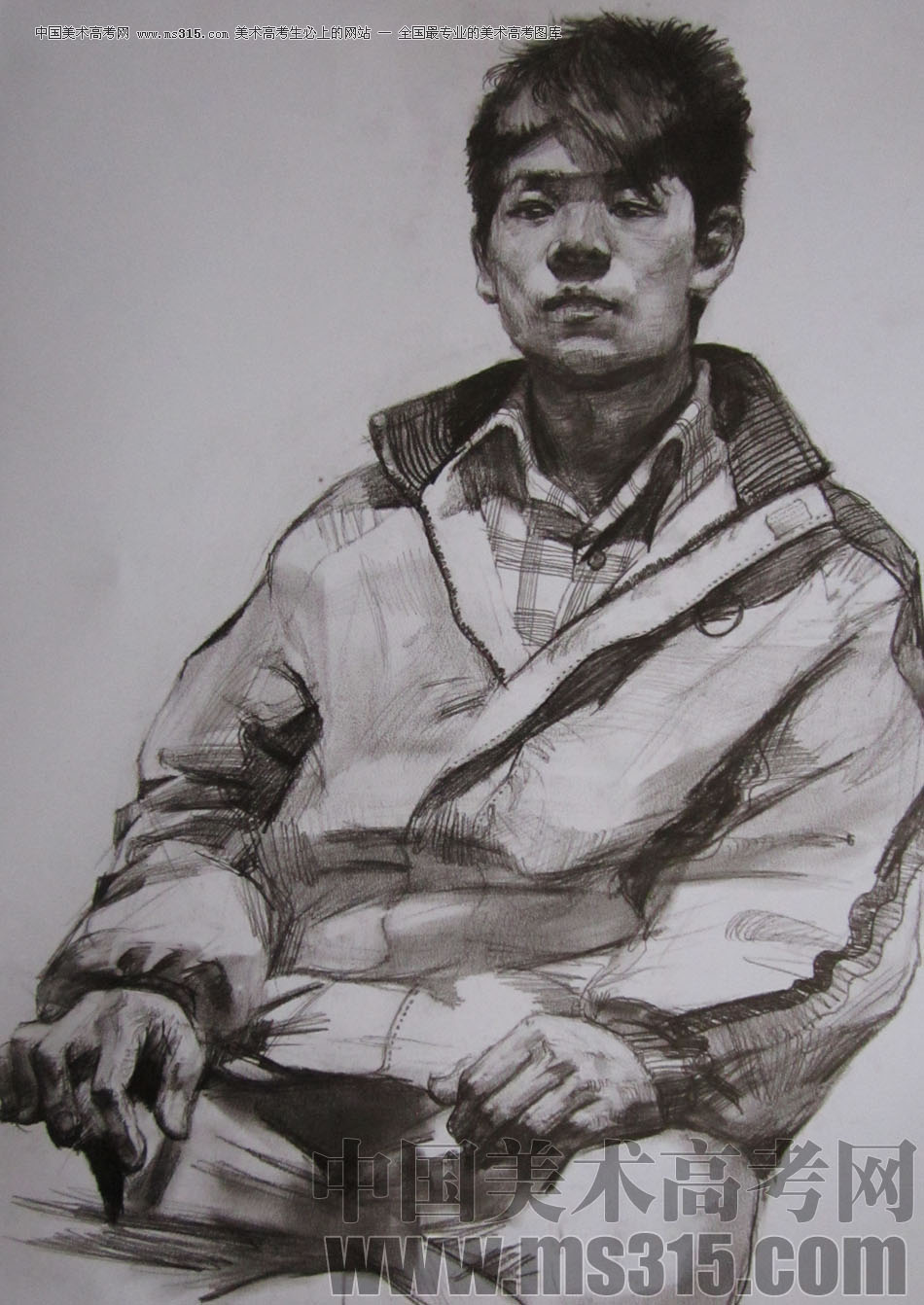 2009年清华大学美术学院素描高分试卷24（造型）