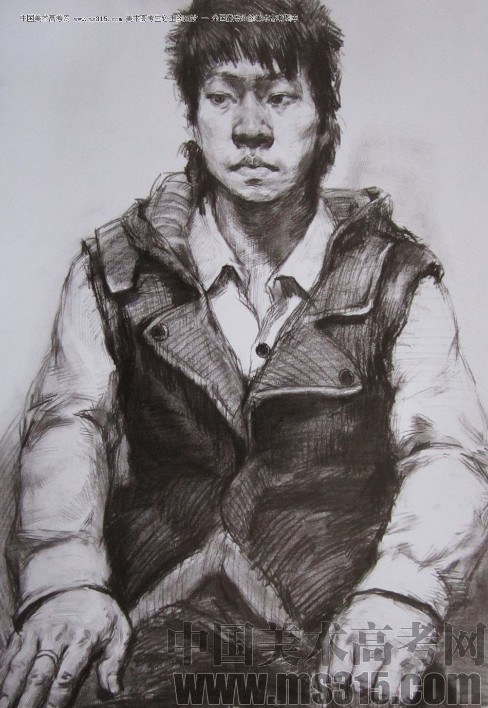 2009年清华大学美术学院素描高分试卷29（造型）