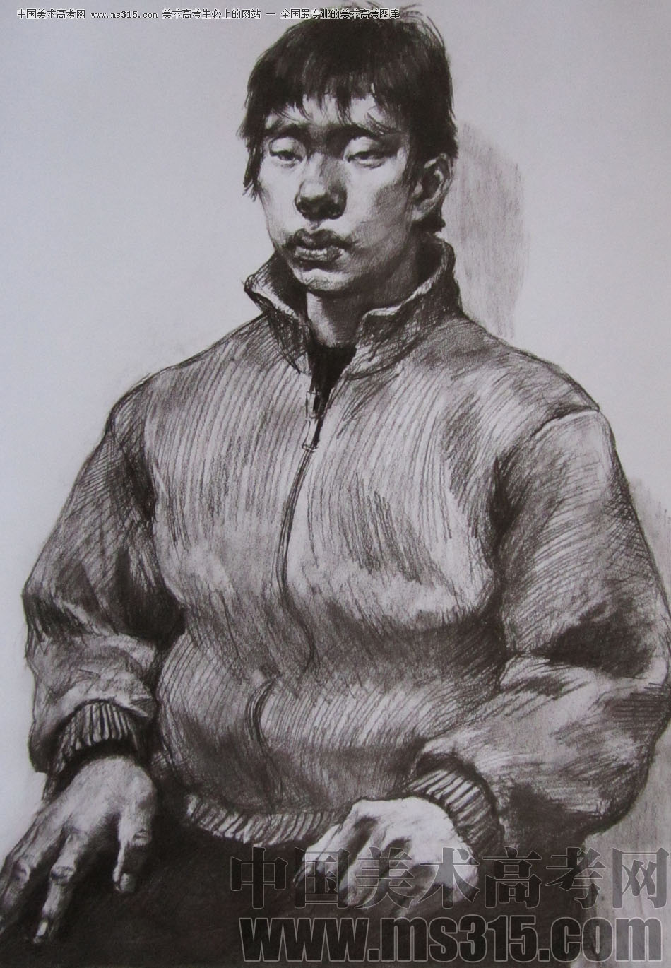 2009年清华大学美术学院素描高分试卷31（造型）