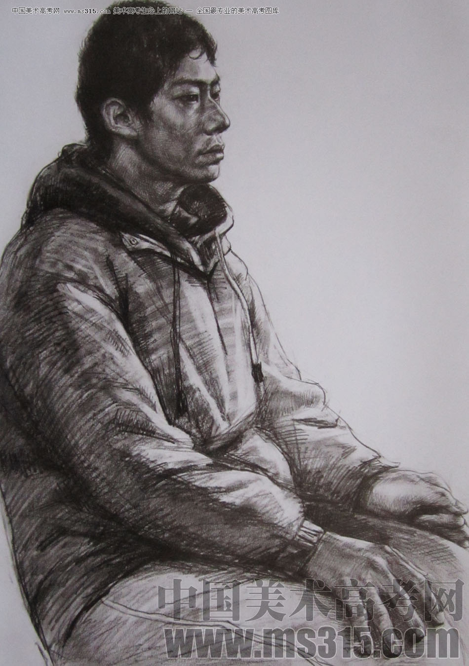 2009年清华大学美术学院素描高分试卷33（造型）