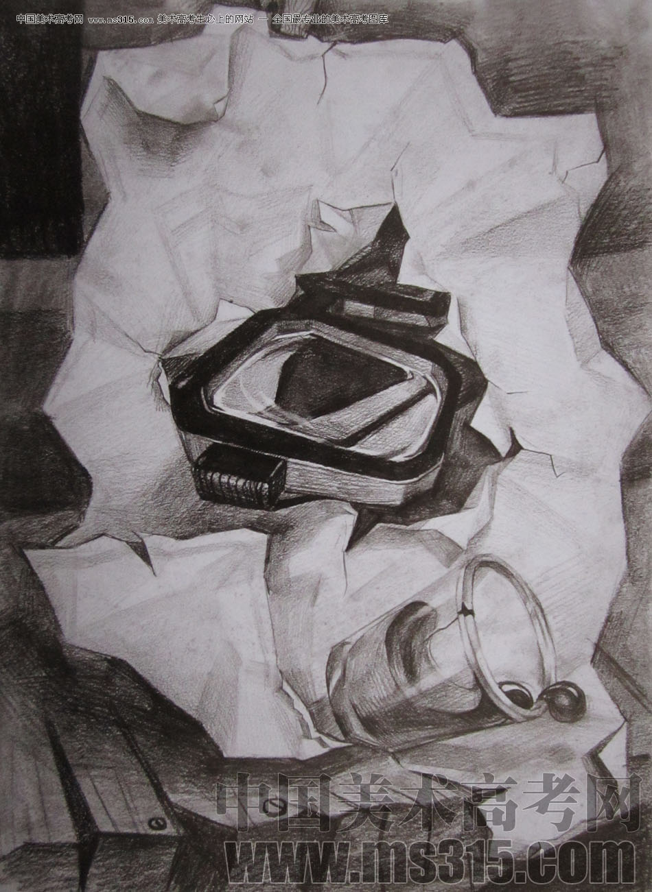 2009年清华大学美术学院素描高分试卷9（设计）