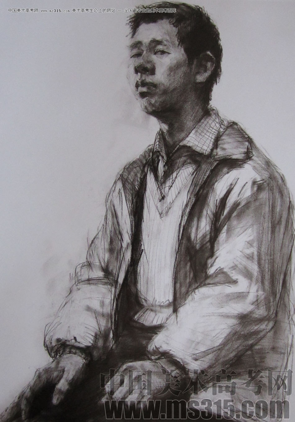 2009年清华大学美术学院素描高分试卷34（造型）