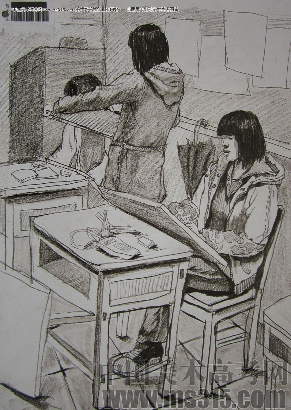 2009年中央美术学院艺术设计专业优秀试卷23（速写）