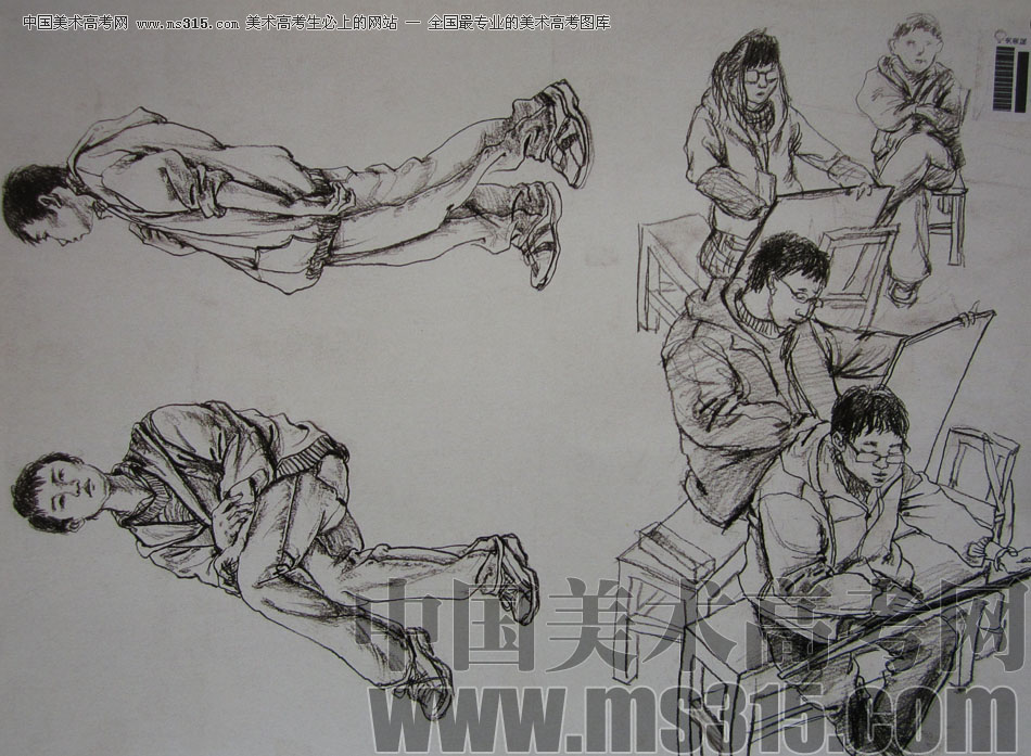 2009年中央美术学院中国画专业优秀试卷6（速写）