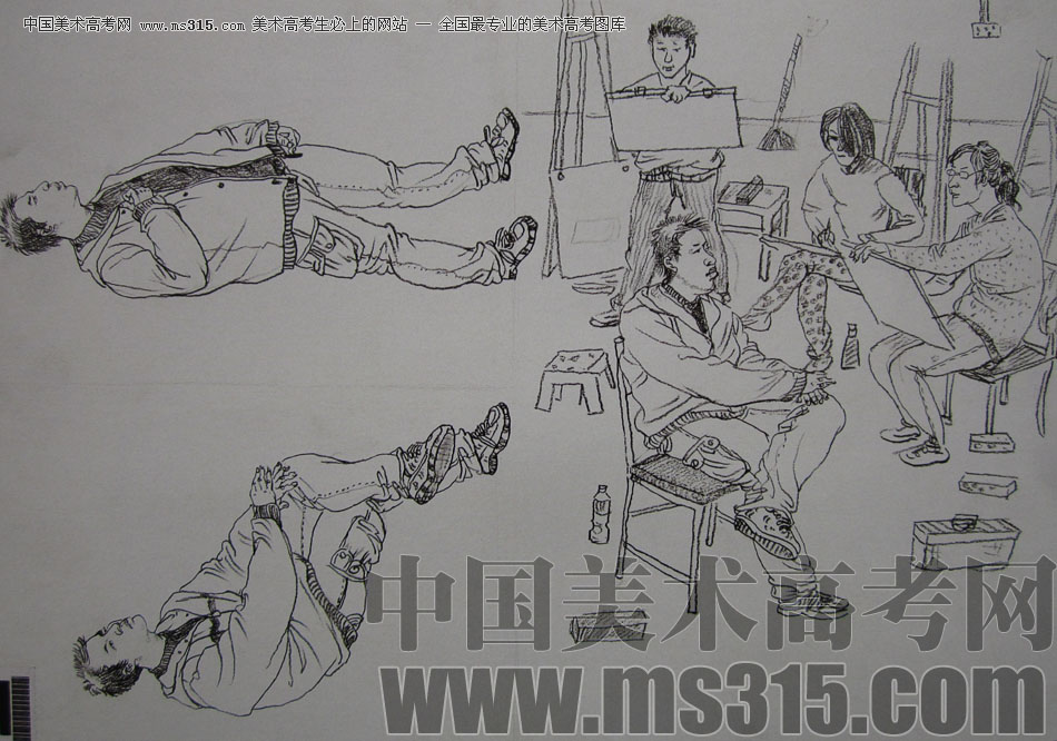 2009年中央美术学院中国画专业优秀试卷7（速写）