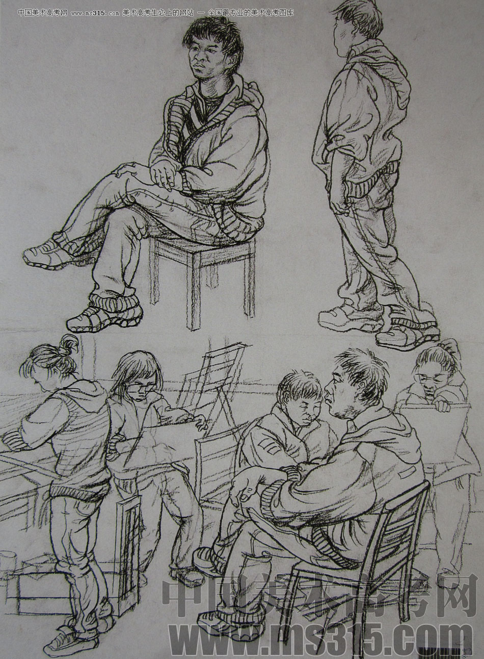 2009年中央美术学院中国画专业优秀试卷8（速写）