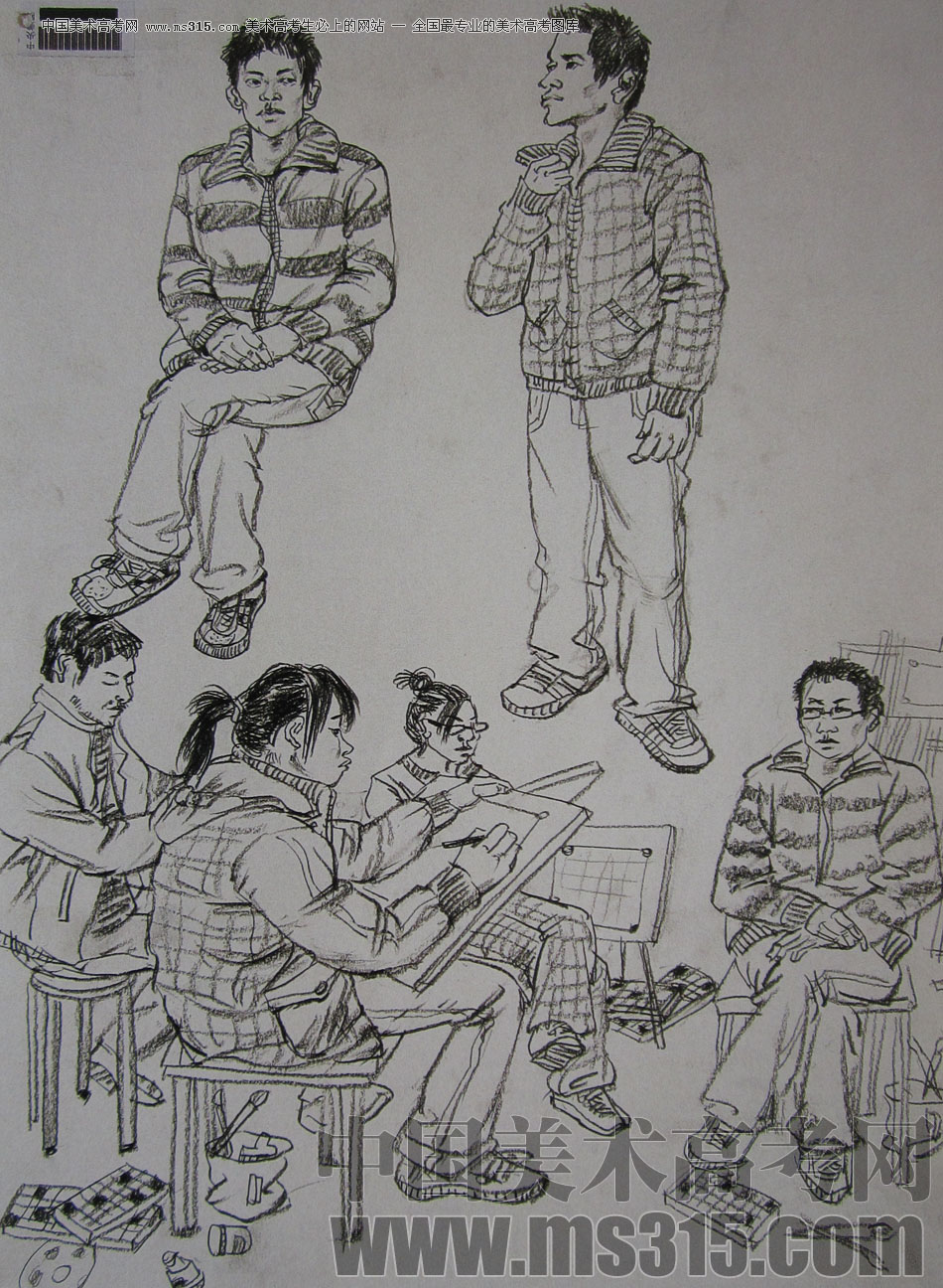 2009年中央美术学院中国画专业优秀试卷10（速写）