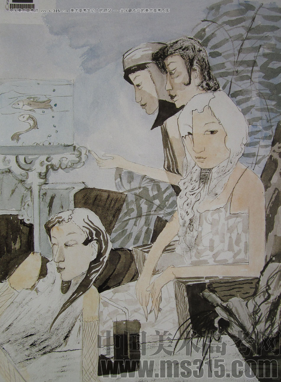2009年中央美术学院中国画专业优秀试卷11（命题创作）