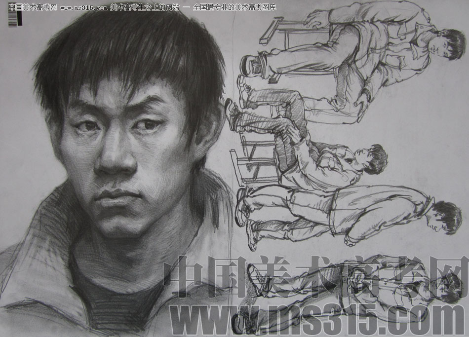 2009年中国美术学院绘画类素描优秀试卷32