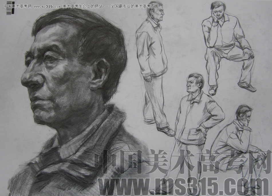 2009年中国美术学院绘画类素描优秀试卷33
