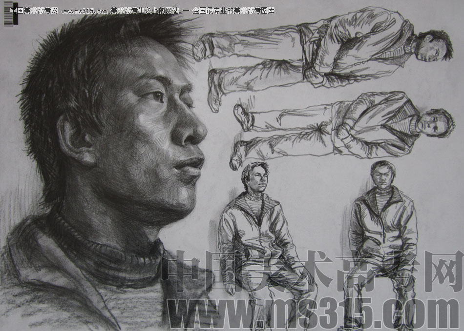 2009年中国美术学院绘画类素描优秀试卷34