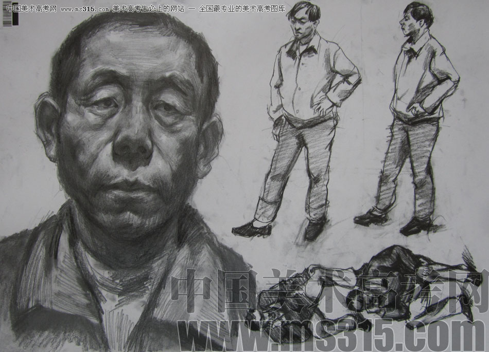 2009年中国美术学院绘画类素描优秀试卷36