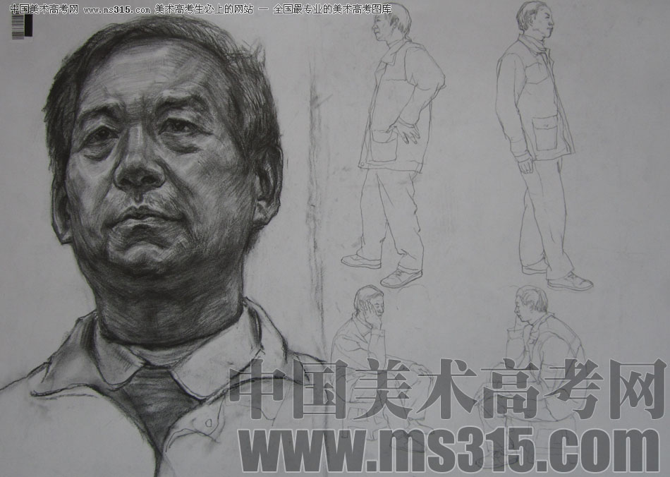 2009年中国美术学院绘画类素描优秀试卷38