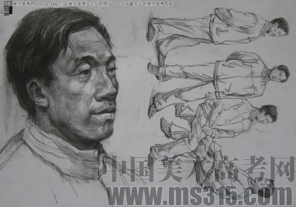 2009年中国美术学院绘画类素描优秀试卷45