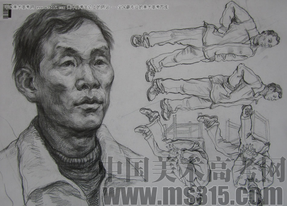 2009年中国美术学院绘画类素描优秀试卷46