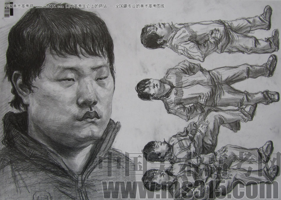 2009年中国美术学院绘画类素描优秀试卷47