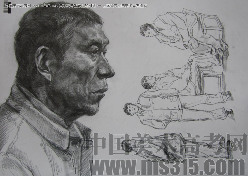 2009年中国美术学院绘画类素描优秀试卷51