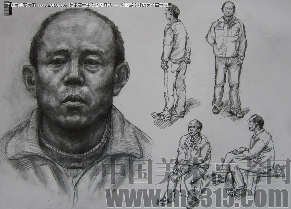2009年中国美术学院绘画类素描优秀试卷52