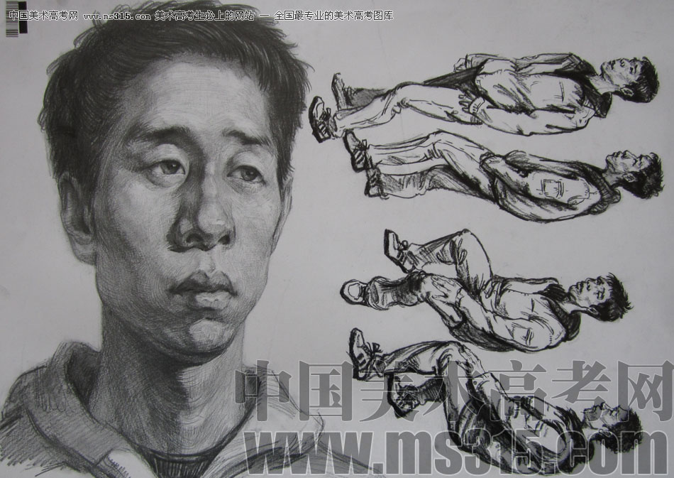 2009年中国美术学院绘画类素描优秀试卷54