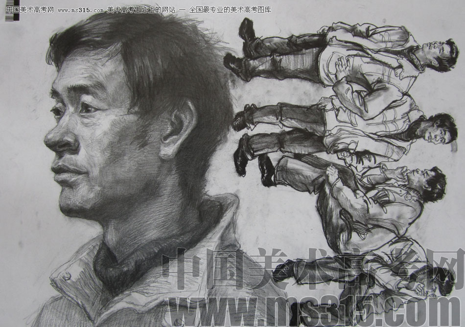 2009年中国美术学院绘画类素描优秀试卷55
