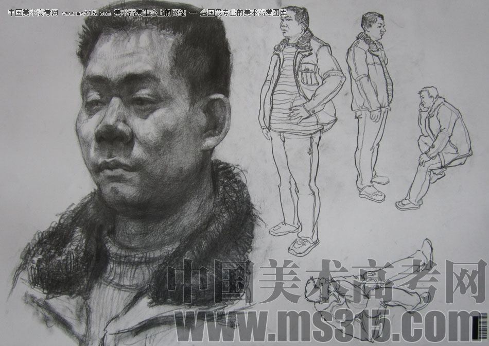 2009年中国美术学院绘画类素描优秀试卷57
