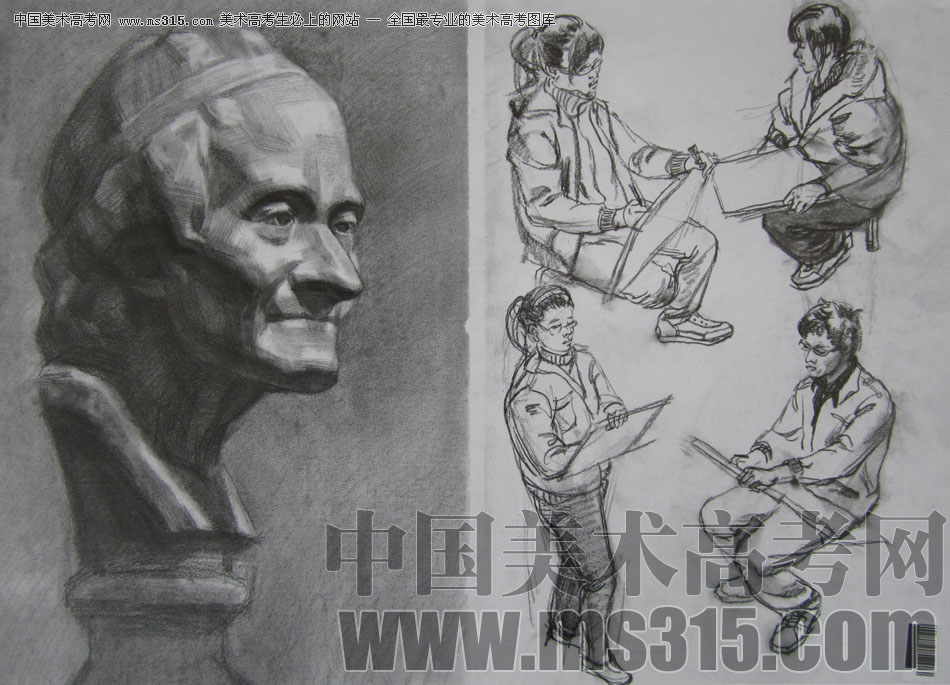 2009年中国美术学院设计类素描优秀试卷2