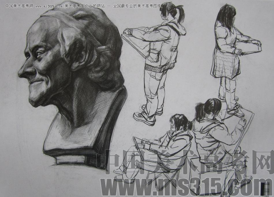 2009年中国美术学院设计类素描优秀试卷7