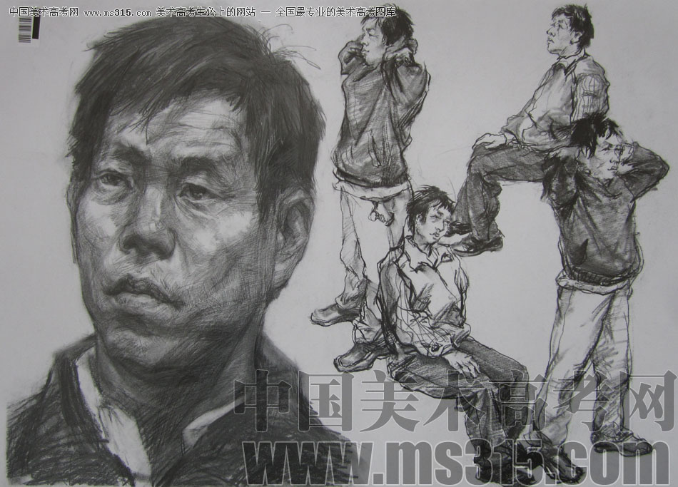 2009年中国美术学院设计类素描优秀试卷8