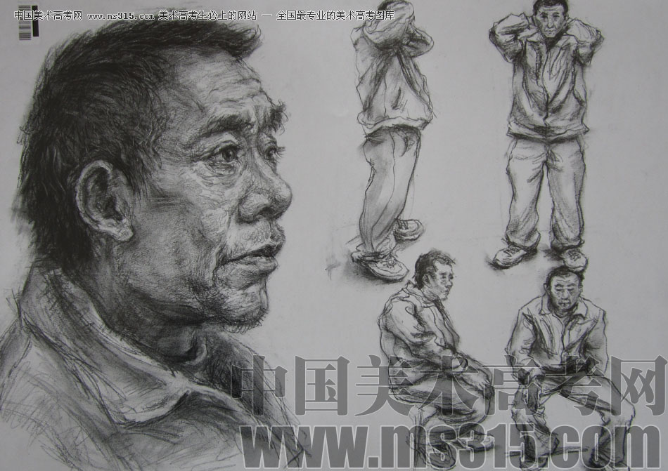 2009年中国美术学院设计类素描优秀试卷9