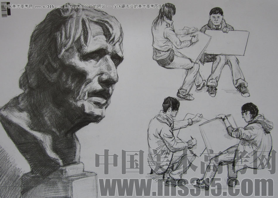 2009年中国美术学院设计类素描优秀试卷22