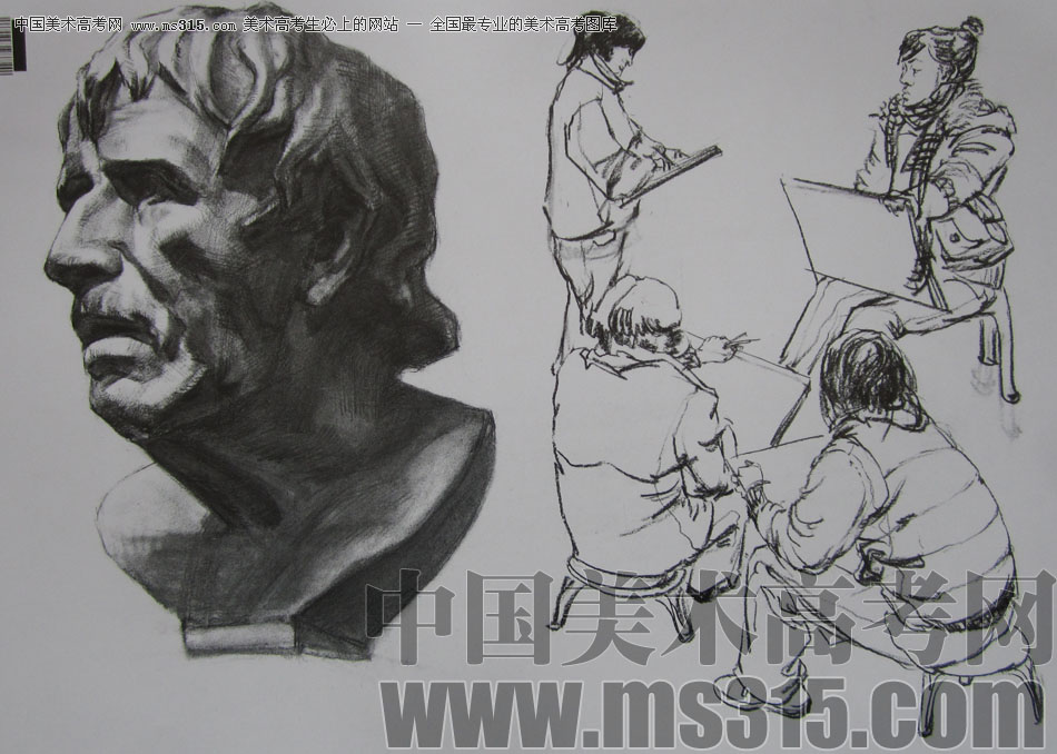 2009年中国美术学院设计类素描优秀试卷24