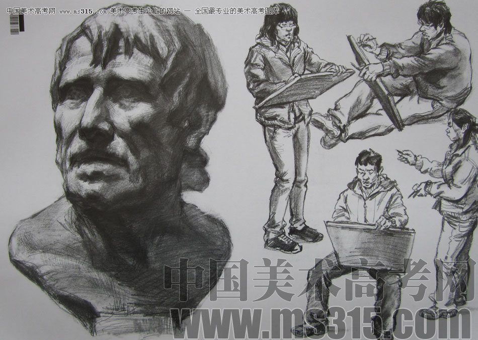 2009年中国美术学院设计类素描优秀试卷25