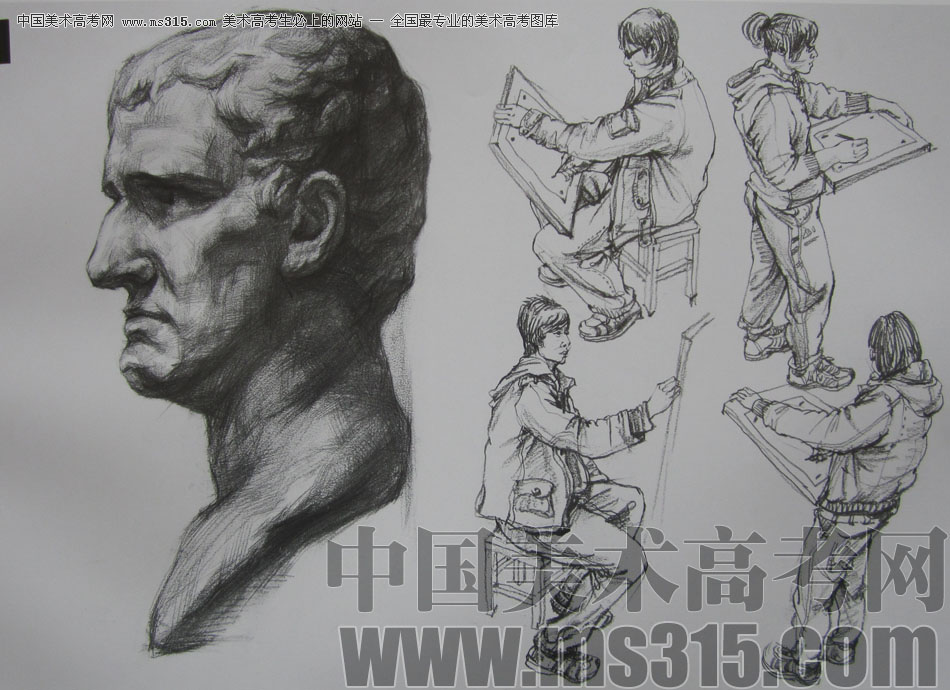 2009年中国美术学院设计类素描优秀试卷13