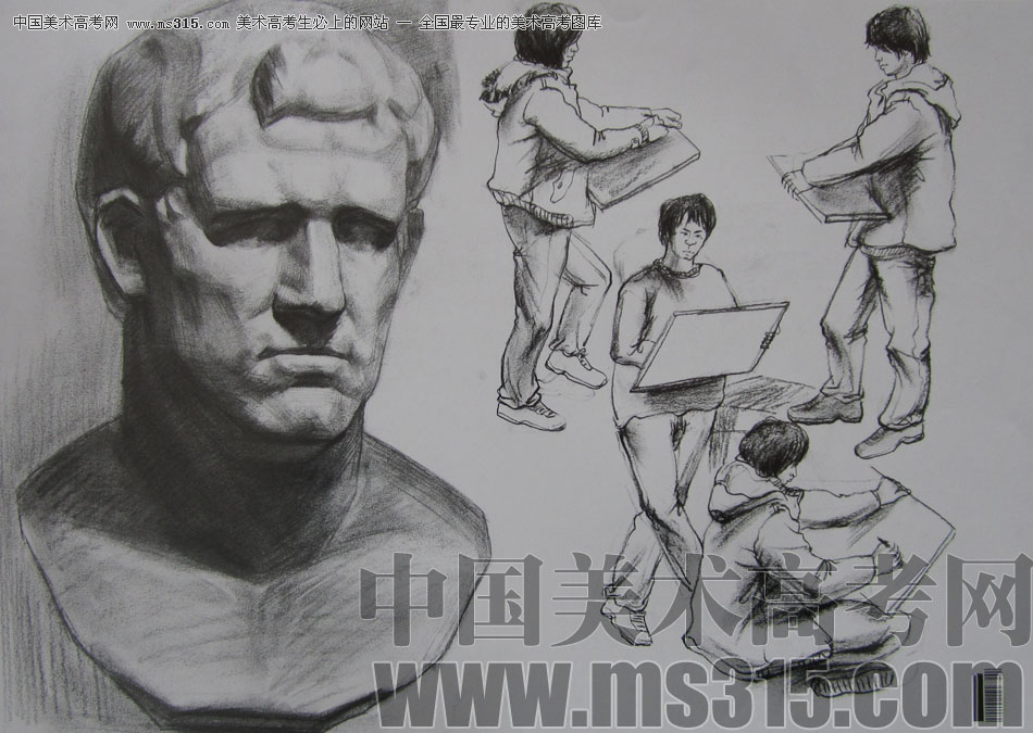 2009年中国美术学院设计类素描优秀试卷29