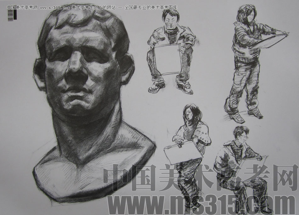 2009年中国美术学院设计类素描优秀试卷35