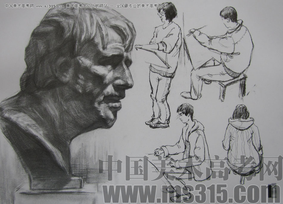 2009年中国美术学院设计类素描优秀试卷37