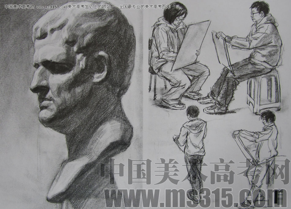 2009年中国美术学院设计类素描优秀试卷51