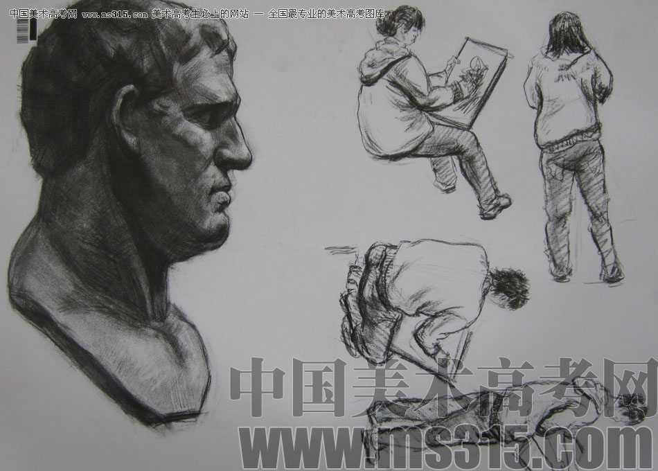 2009年中国美术学院设计类素描优秀试卷19