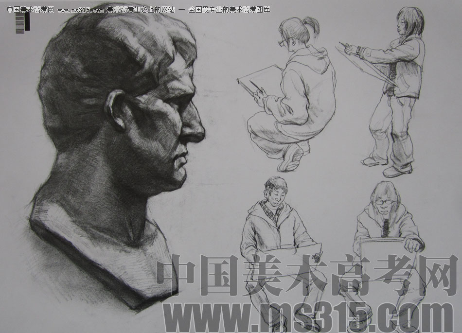 2009年中国美术学院设计类素描优秀试卷20