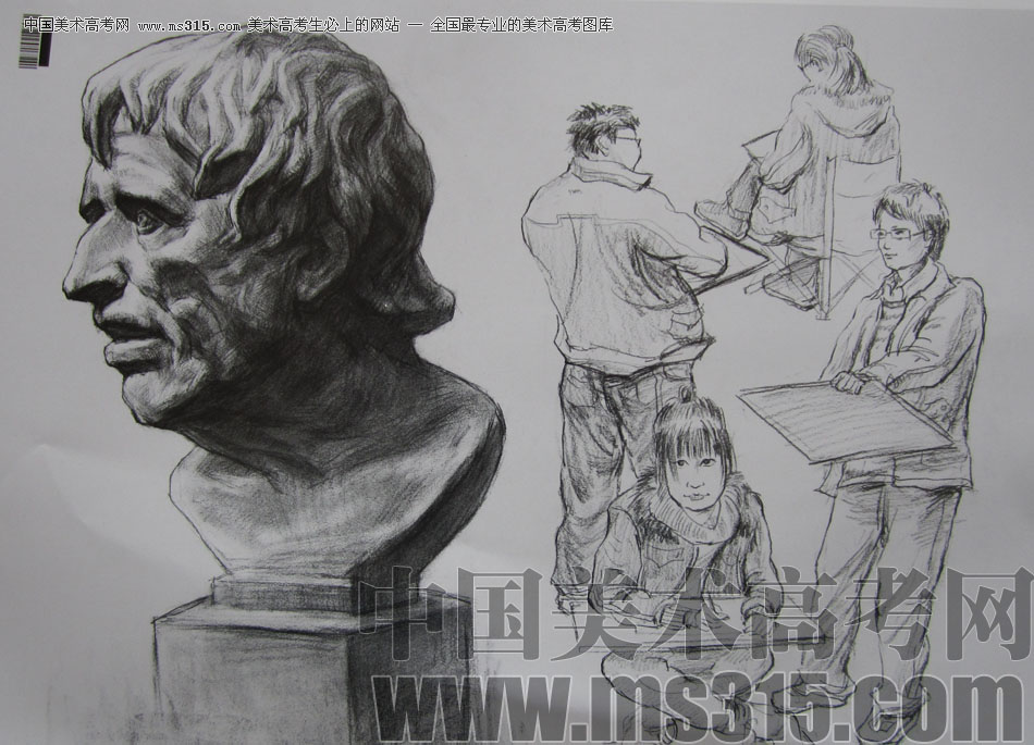 2009年中国美术学院设计类素描优秀试卷63