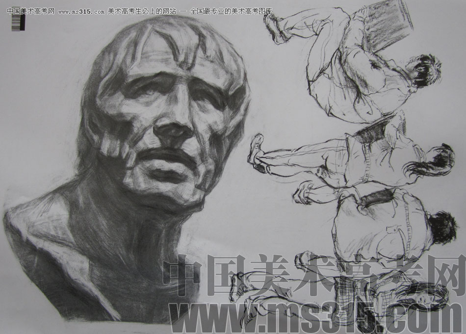 2009年中国美术学院设计类素描优秀试卷65